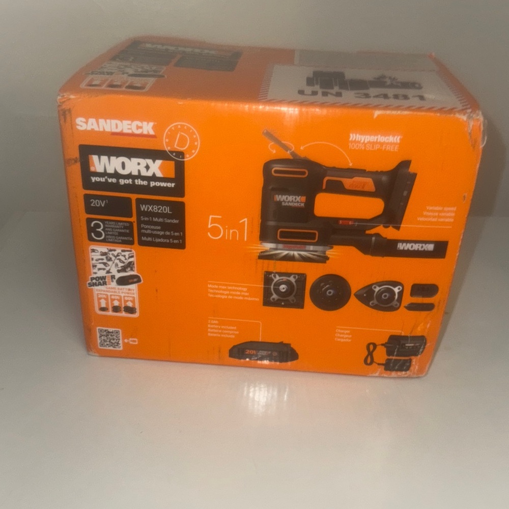 5-in-1 Cordless Sander Tool Set - Orange